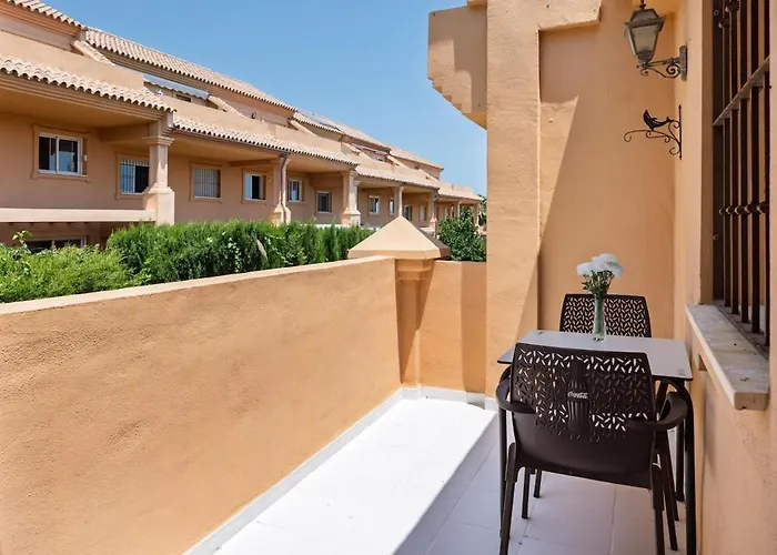 Townhouse With Ocean Views, Bbq, Elevator, Padel And Pool - Costa Galera Park 25 Vakantiehuis Estepona