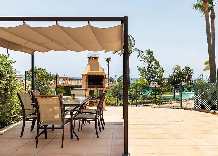 Vakantiehuis Townhouse With Ocean Views, Bbq, Elevator, Padel And Pool - Costa Galera Park 25 Estepona