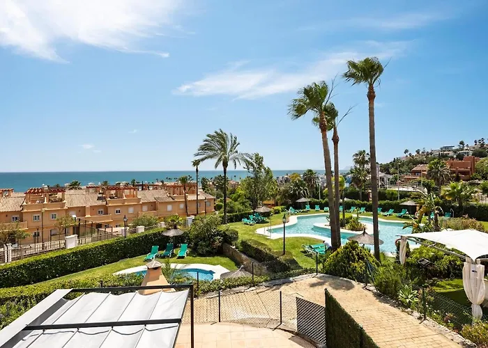 Townhouse With Ocean Views, Bbq, Elevator, Padel And Pool - Costa Galera Park 25 Semesterbostad Estepona